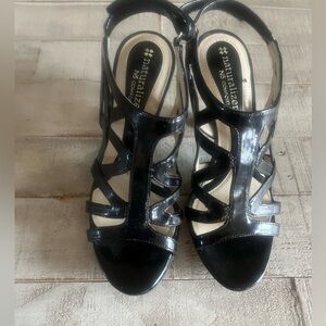 Naturalizer Glossy Black Steappy Heels ‎ size N5